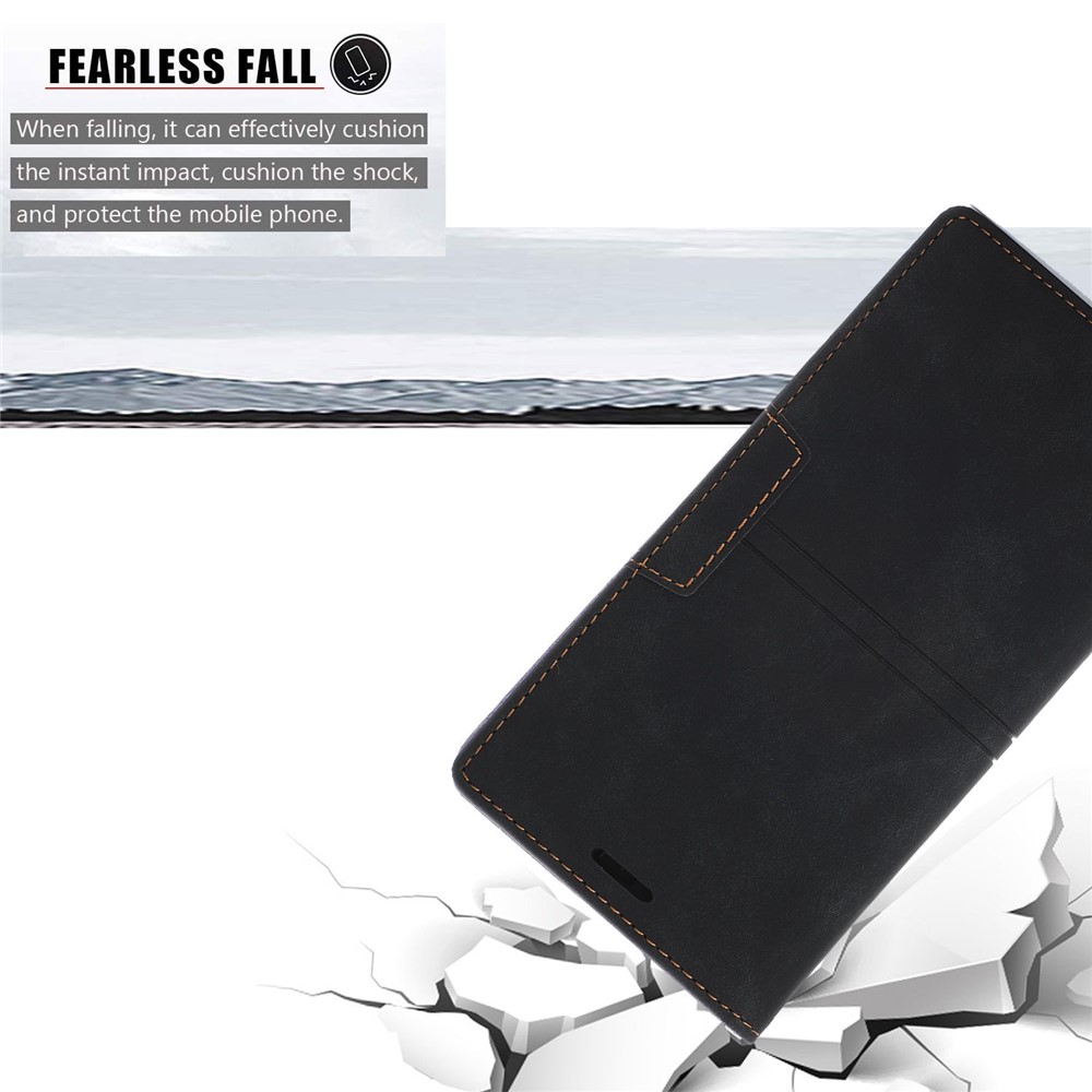 For Google Pixel 7 Pro 5G Stand Wallet Phone Case PU Leather + TPU Magnetic Auto-absorbed Shockproof Cover - Black-4