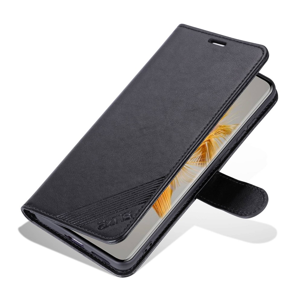 AZNS For Huawei Mate 50 4G Shockproof PU Leather Cover Magnetic Clasp Phone Case with Wallet Stand - Black-6