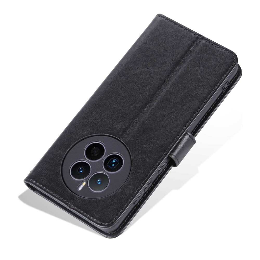 AZNS For Huawei Mate 50 4G Shockproof PU Leather Cover Magnetic Clasp Phone Case with Wallet Stand - Black-7