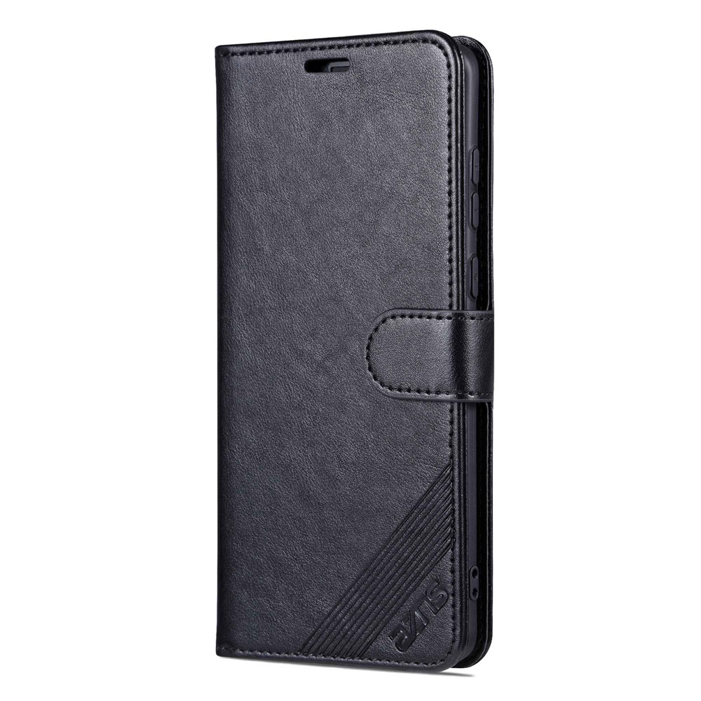 AZNS For Huawei Mate 50 4G Shockproof PU Leather Cover Magnetic Clasp Phone Case with Wallet Stand - Black-8