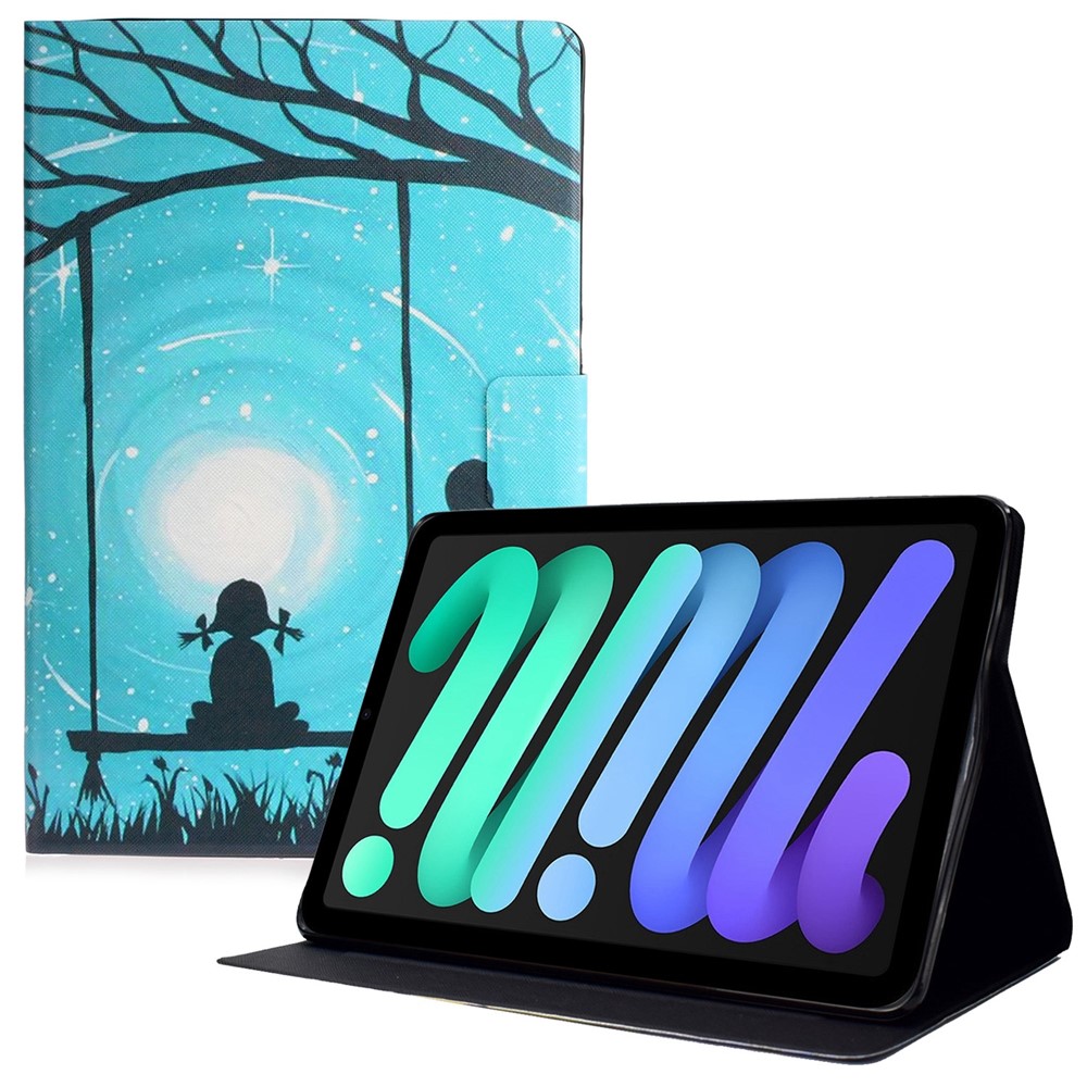 For iPad (2025) / 10.9 (2022) Pattern Printing PU Leather Shockproof Cover Foldable Stand Tablet Anti-Drop Case with Card Slots - Lovers