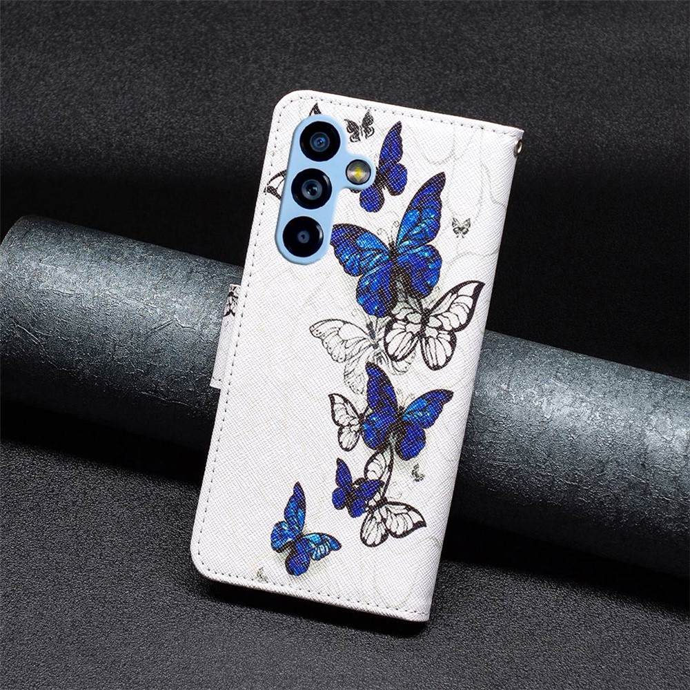 BF Pattern Printing Leather Series-2 for Samsung Galaxy A54 5G Well-protected Magnetic Flip Case PU Leather Stand Feature Wallet Printed Pattern Phone Cover - Butterflies-5