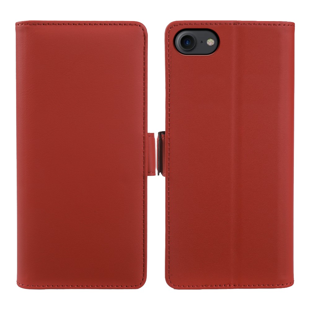 Leather Case For iPhone 7 4.7 inch  /  8 4.7 inch  /  SE (2022)  /  SE (2020) Wallet Stand TPU + PU Skin-touch Cover - Red