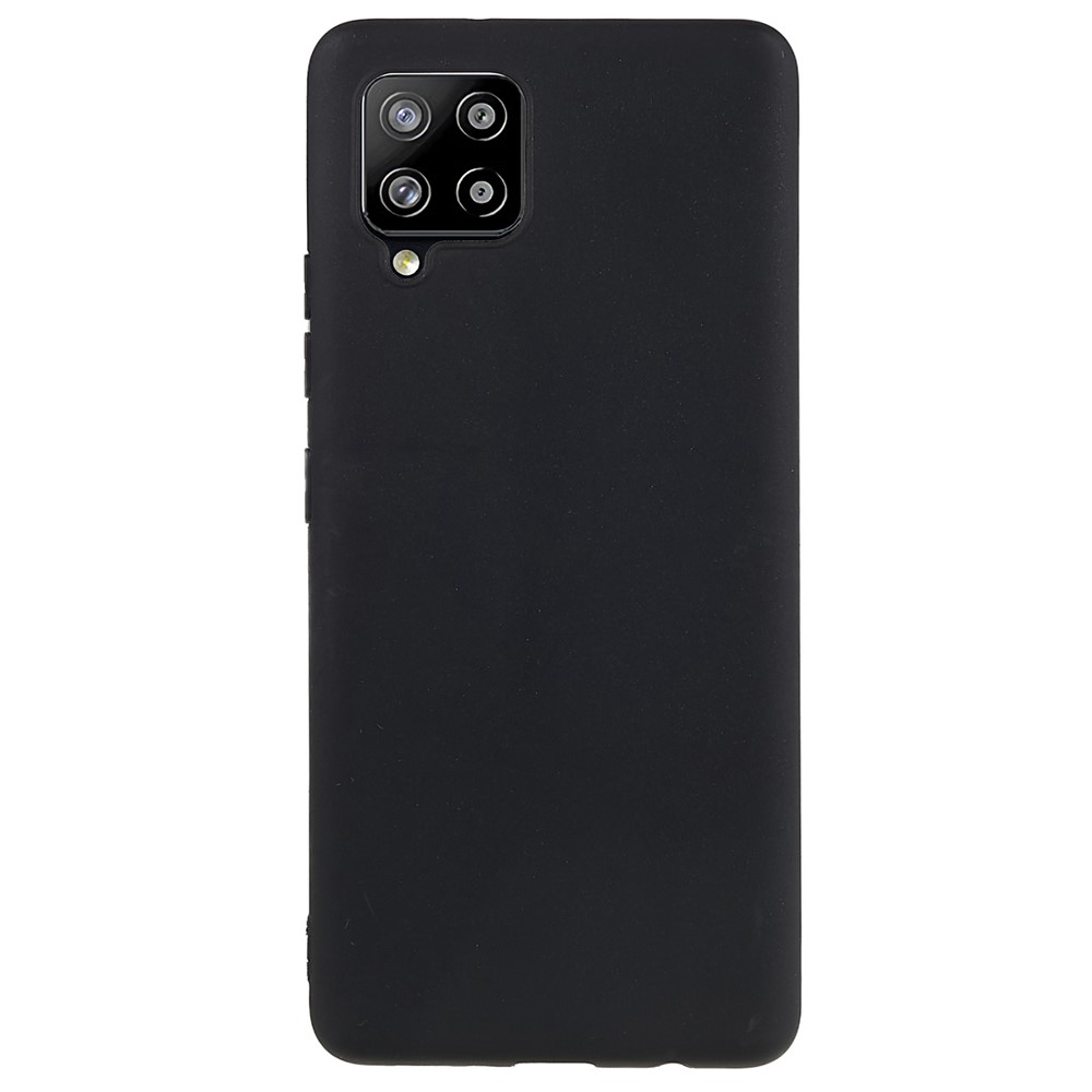 For Samsung Galaxy A42 5G Anti-scratch Slim Fit Cell Phone Cover Black Matte Flexible TPU Case