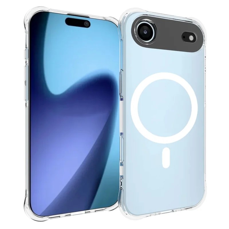 WANLONFENG for iPhone Air  TM1 Series 2.0mm Magnetic Case Clear TPU Phone Back Cover - Transparent