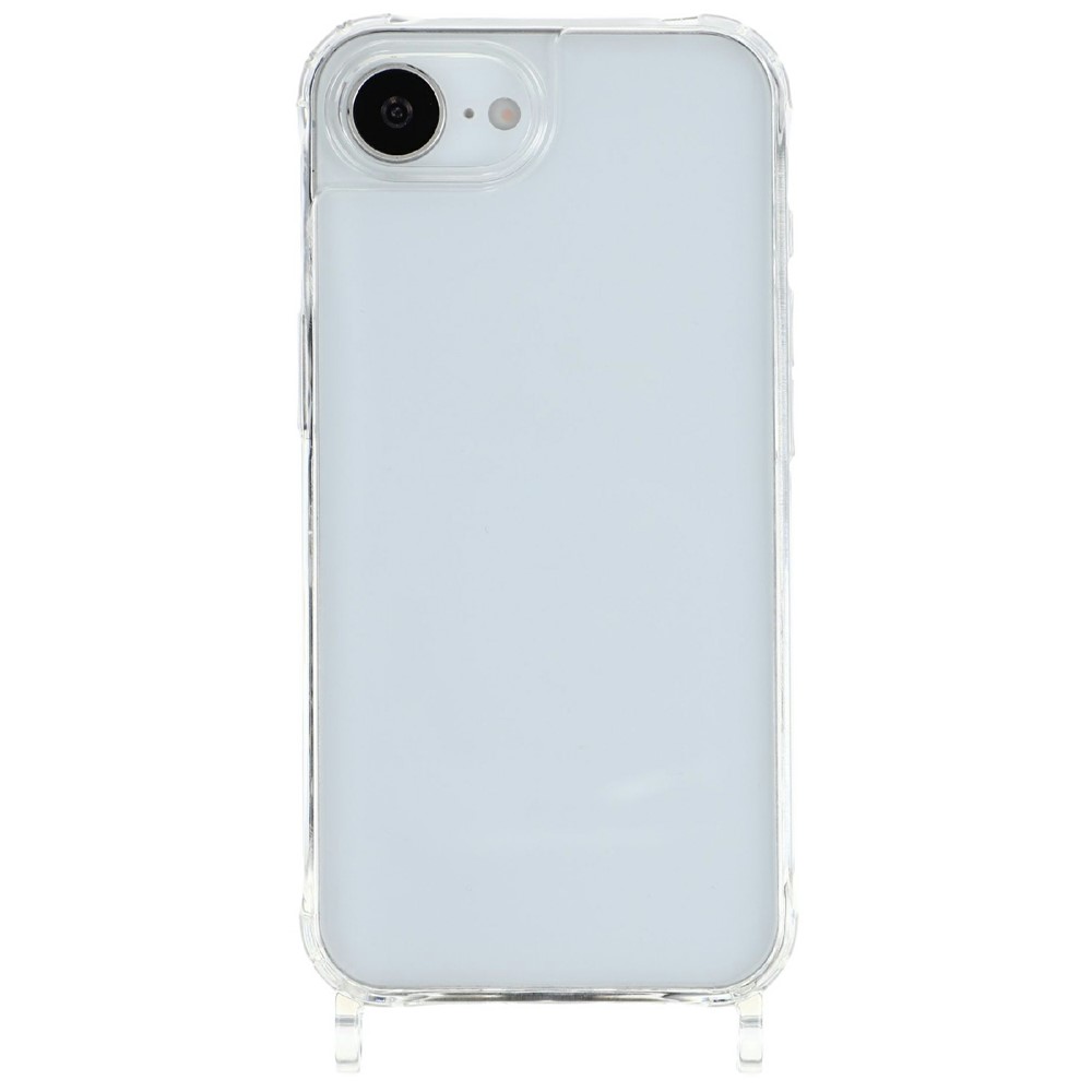 PC+TPU Case For iPhone SE (2022) / SE (2020) / iPhone 8 4.7 inch / iPhone 7 4.7 inch , 1.5mm Clear Phone Cover with Lanyard Holes - Transparent