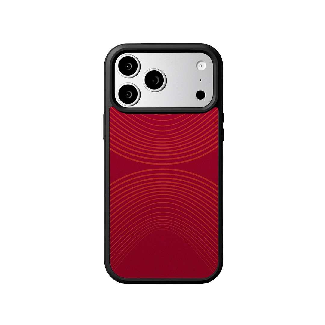 EYCASE for iPhone 17 Pro / iPhone 18 Pro Striped Series Case Compatible with MagSafe TPU + Acrylic Phone Cover - Dual Arc Pattern