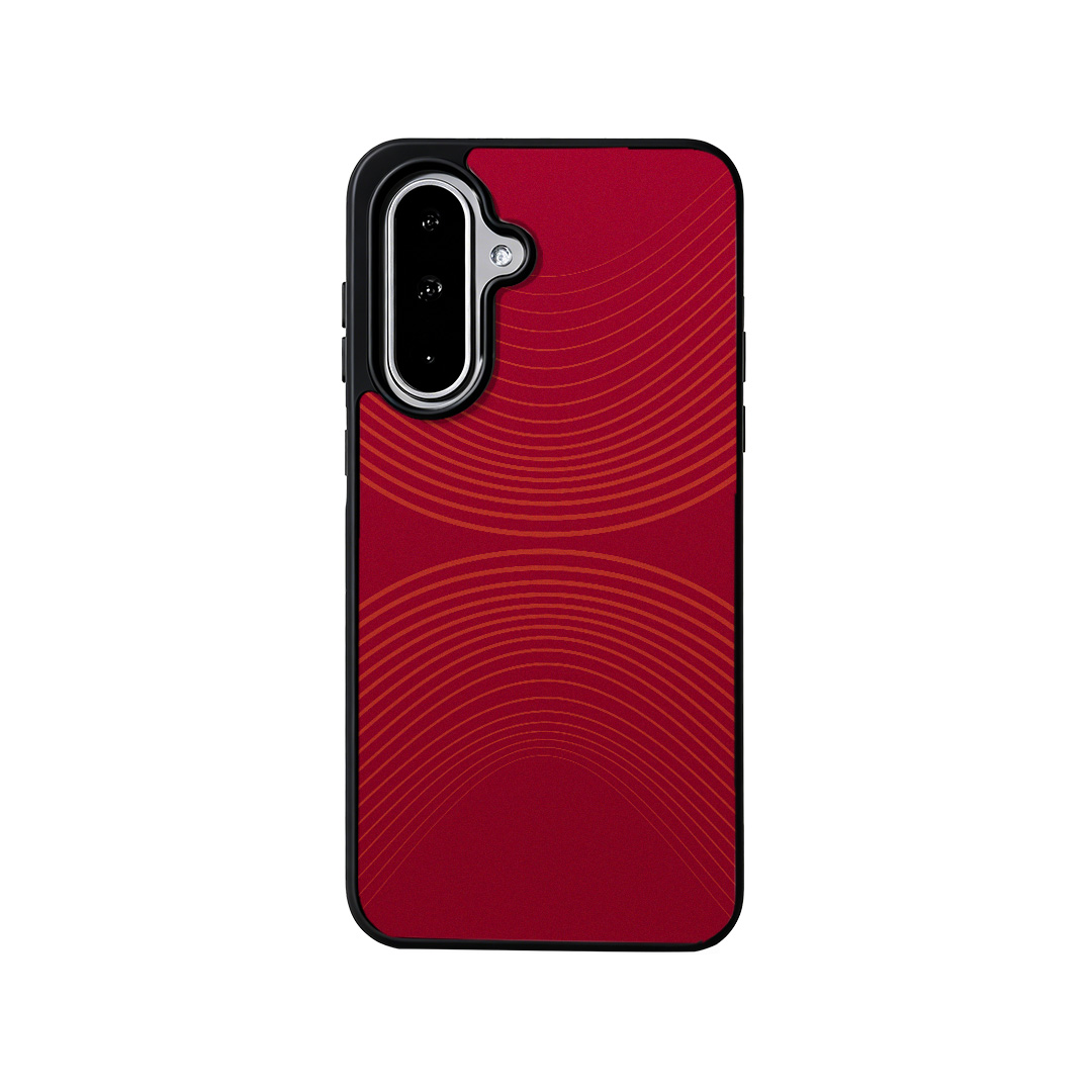 EYCASE for Samsung Galaxy A55 5G / Galaxy A35 5G Striped Series Magnetic Case TPU + Acrylic Phone Cover - Dual Arc Pattern