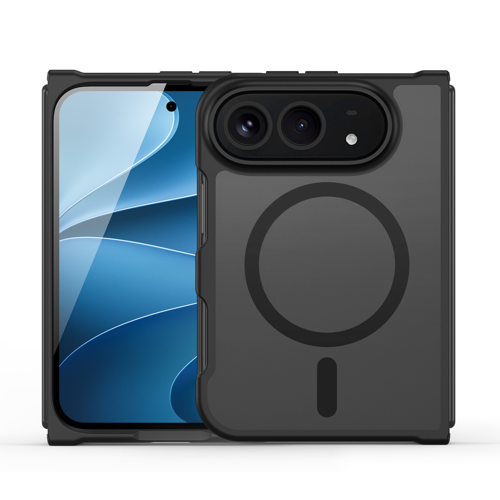 DUX DUCIS for iPhone Duo Magnetic Case Yind Series PC+TPU Phone Cover - Black