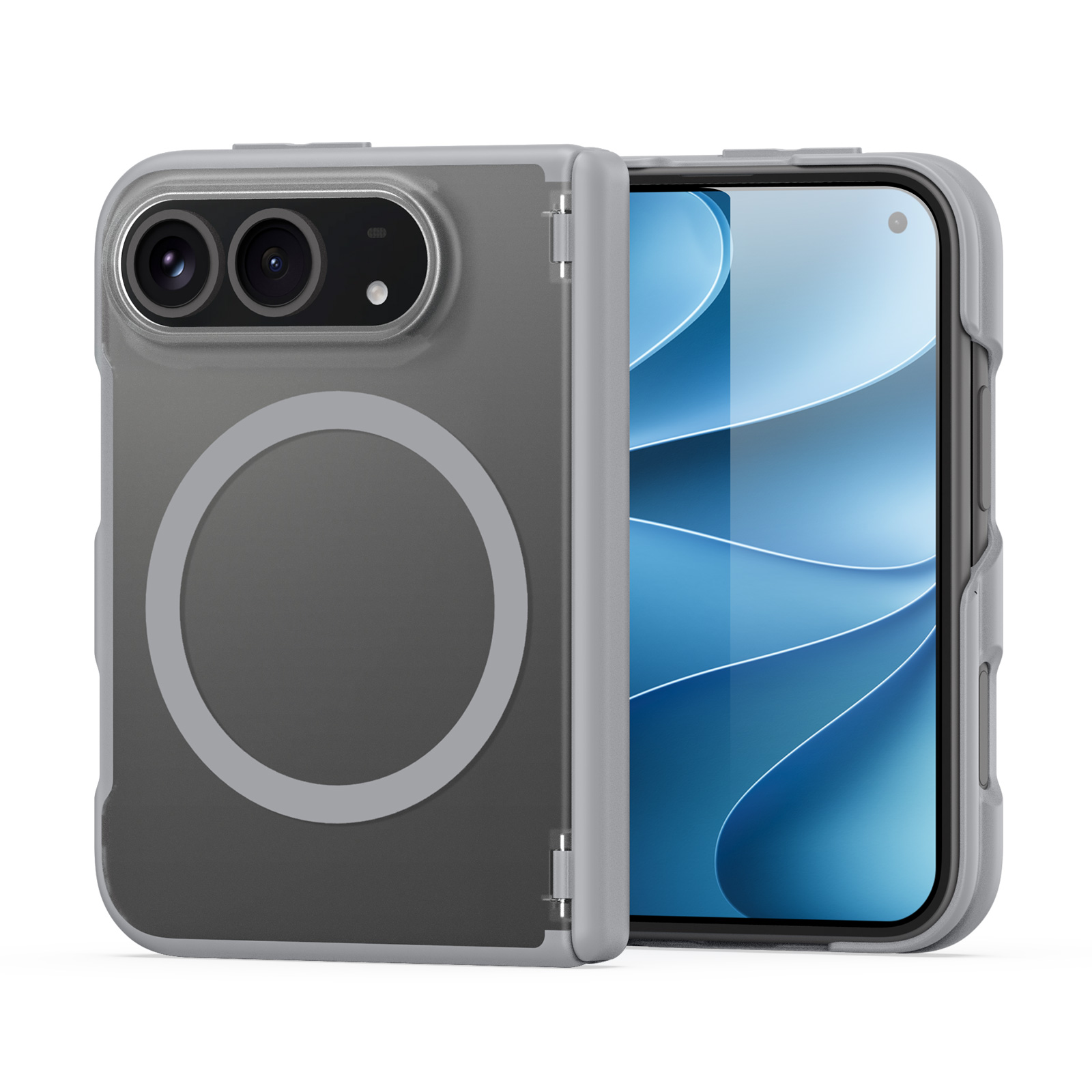 DUX DUCIS for iPhone Duo Magnetic Case  Expn Series PC + TPU Phone Back Cover - Grey