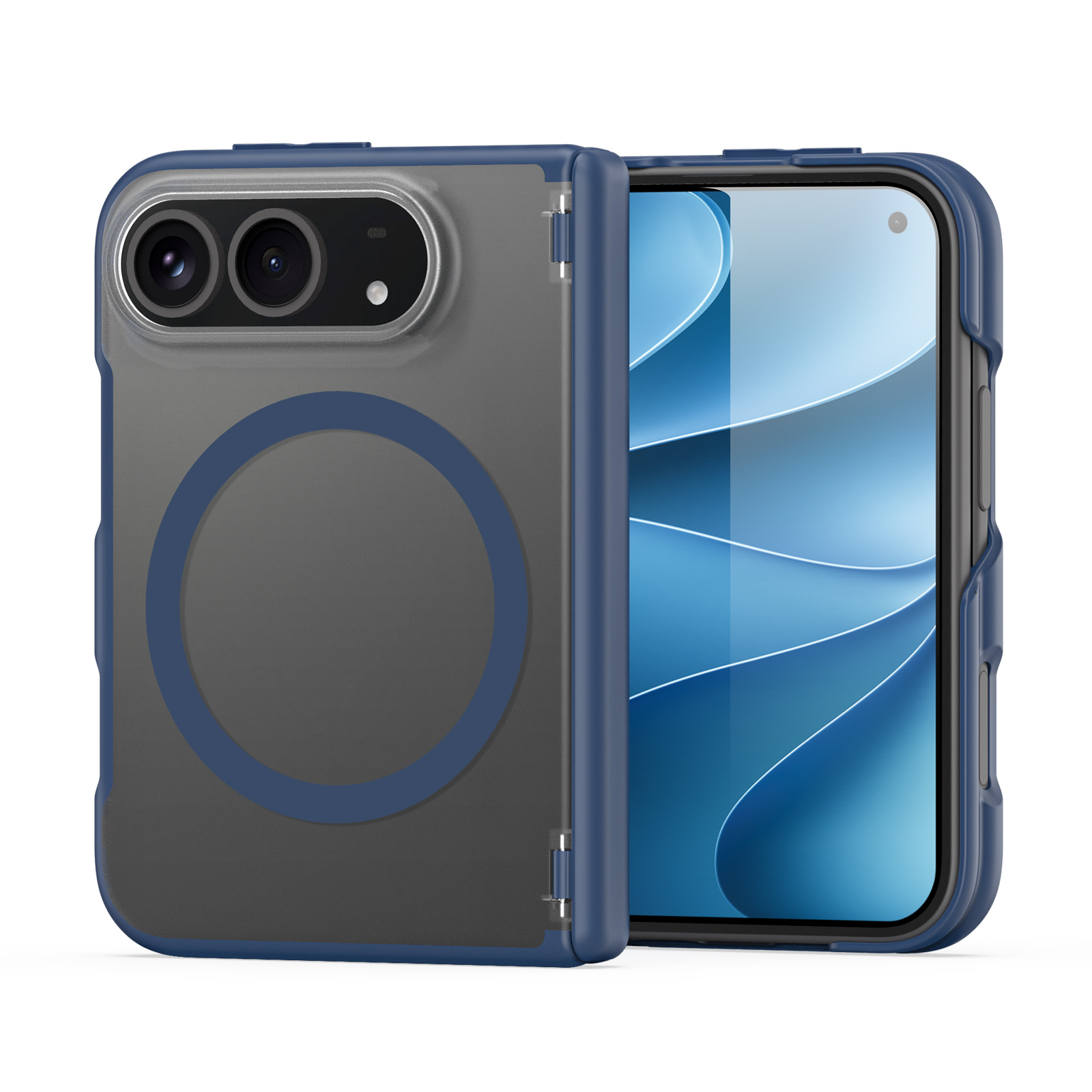 DUX DUCIS for iPhone Duo Magnetic Case Expn Series PC + TPU Phone Back Cover - Blue