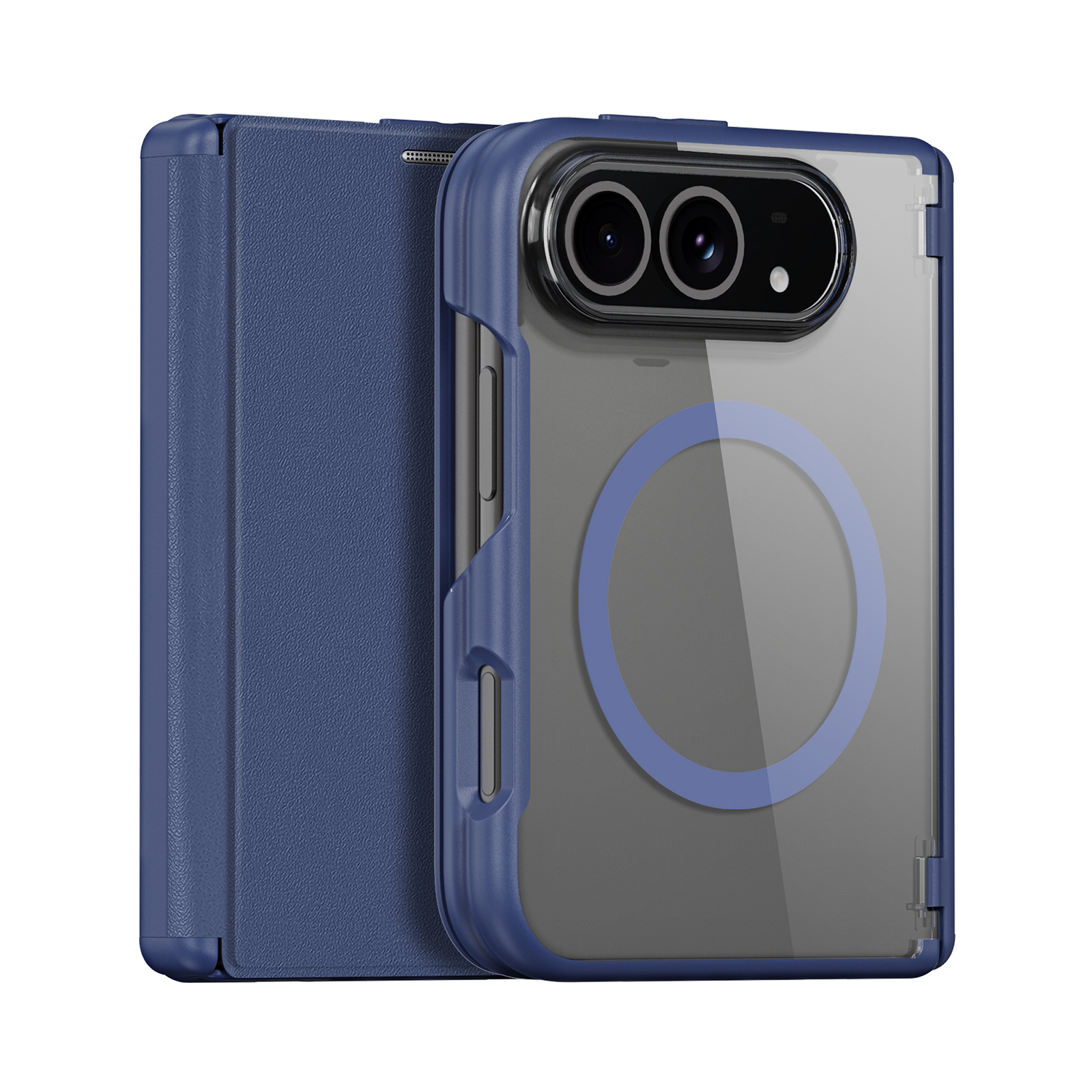 DUX DUCIS for iPhone Duo Magnetic Case  Skin X Pro Series Flip Leather Cover - Blue