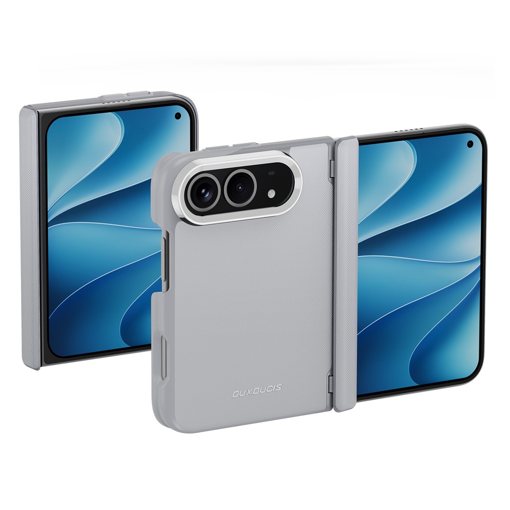 DUX DUCIS for iPhone Duo VYNE Series Magnetic Case PU Leather + TPU Protective Cover - Grey