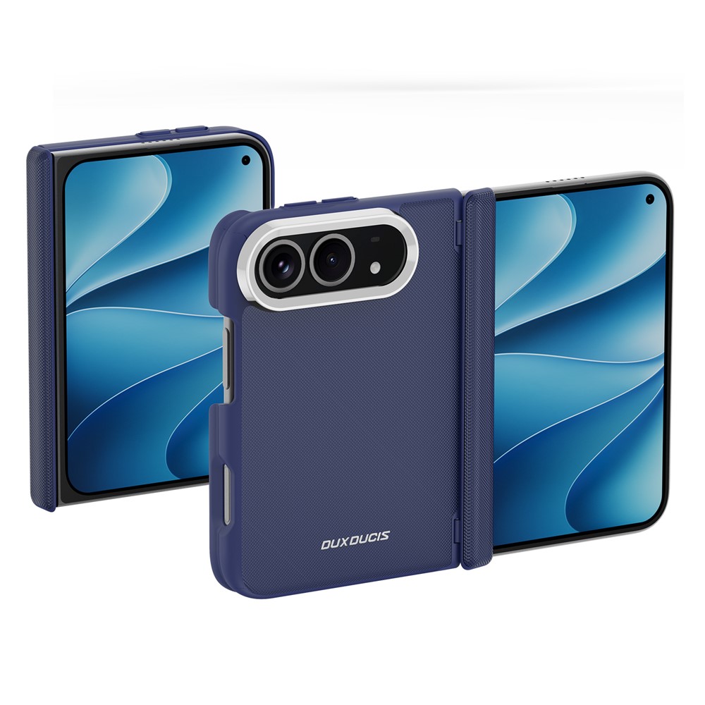 DUX DUCIS for iPhone Duo VYNE Series  Magnetic Case PU Leather + TPU Protective Cover - Blue