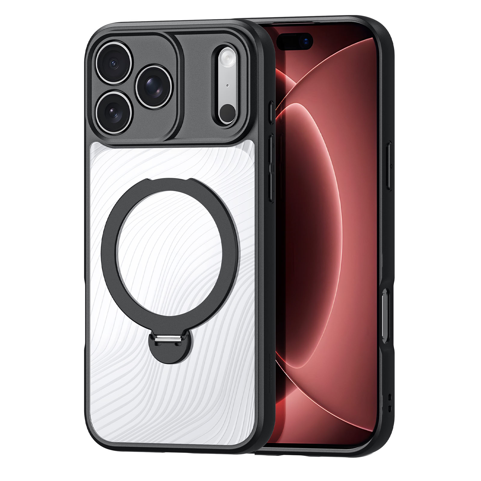 DUX DUCIS for iPhone 18 Pro Max / 17 Pro Max Case with Kickstand  Aimo Series Compatible with MagSafe TPU+PC Phone Cover (REACH Certification) - Black