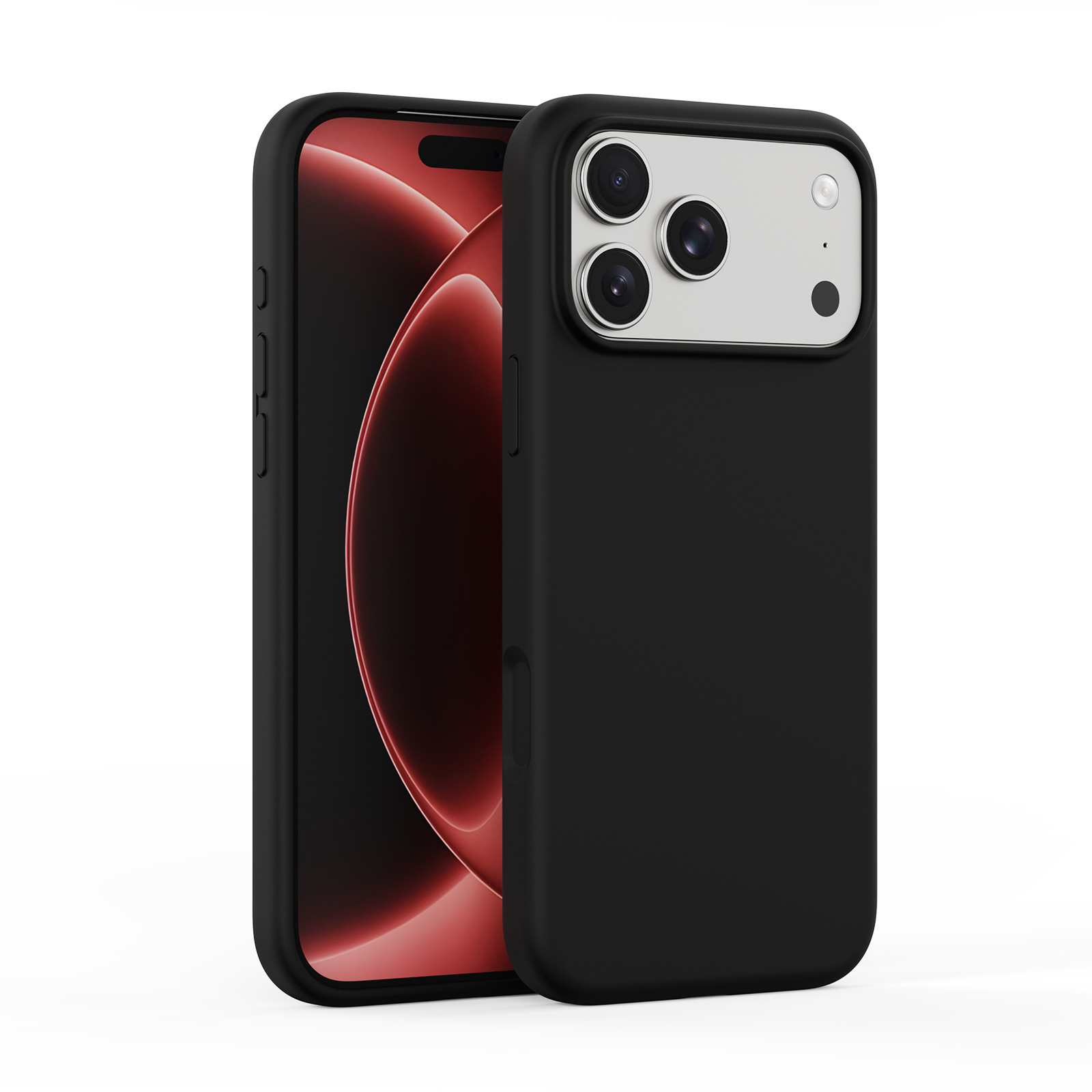 DUX DUCIS for iPhone 17 Pro Max / iPhone 18 Pro Max Piel Series Magnetic Case Liquid Silicone Shockproof Phone Cover - Black