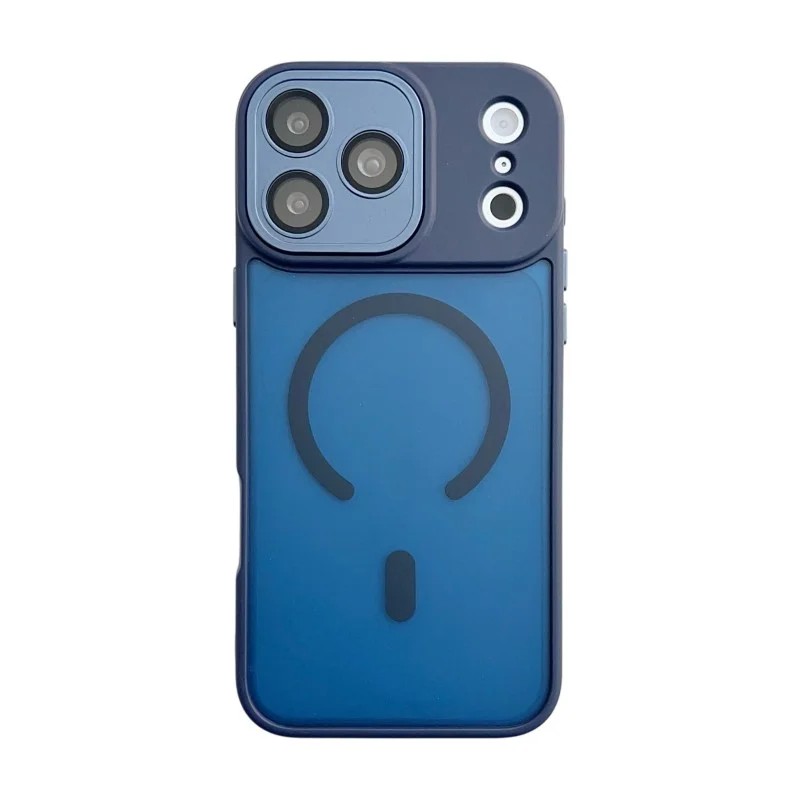 WANLONFENG for iPhone 18 Pro QB1 Series Magnetic Back Cover PC TPU Shockproof Phone Case - Sapphire