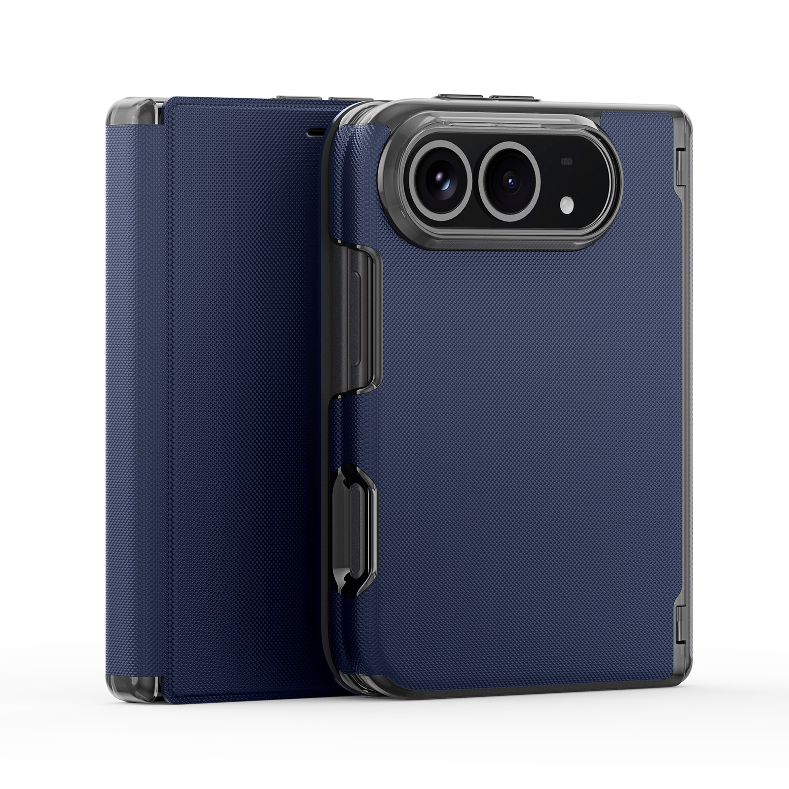 DUX DUCIS for iPhone Duo Fort Series PU Leather Flip Phone Cover with Card Slot - Blue