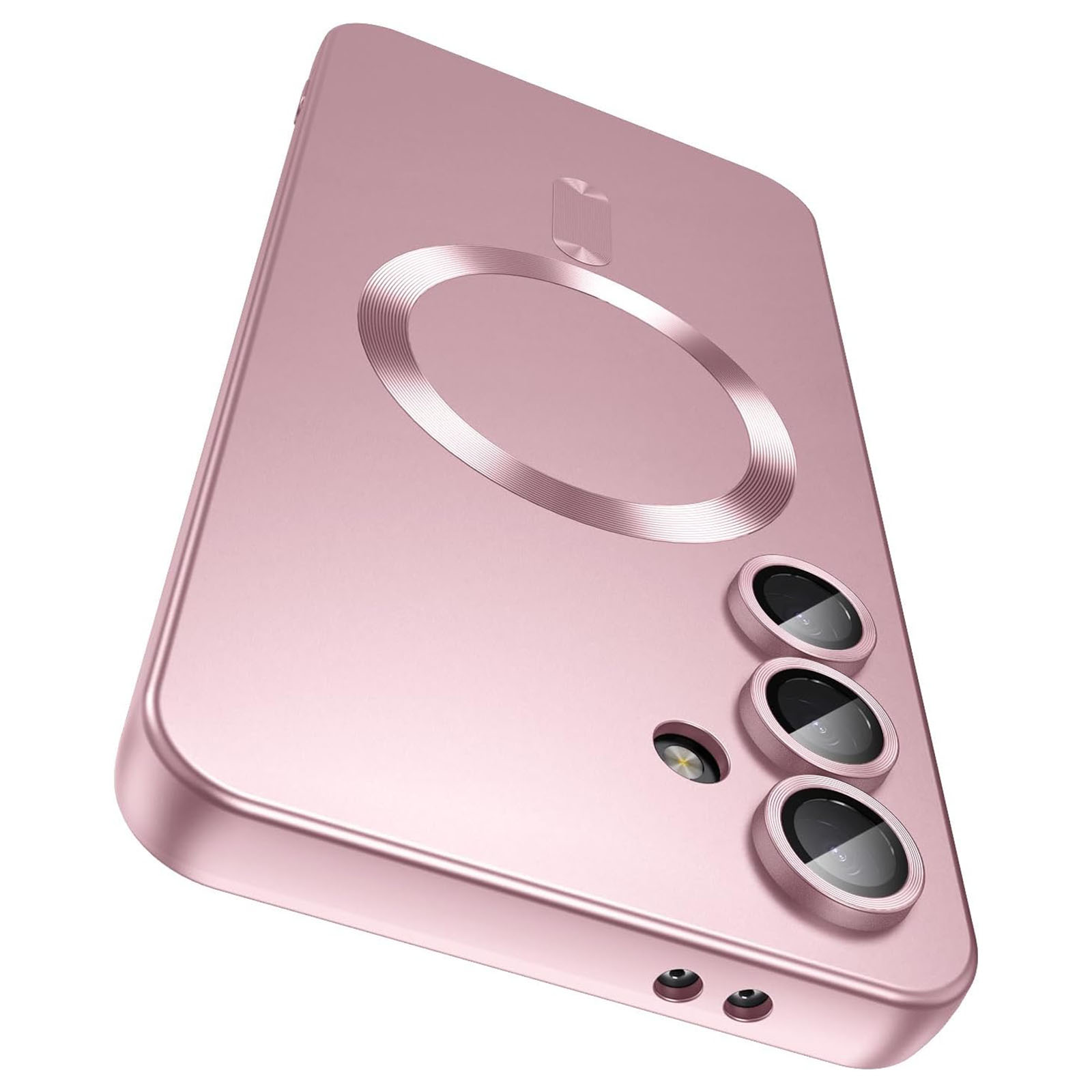 For Samsung Galaxy A16 4G / Galaxy A16 5G Magnetic Case Ultra Thin TPU Phone Cover with Lens Protection - Pink