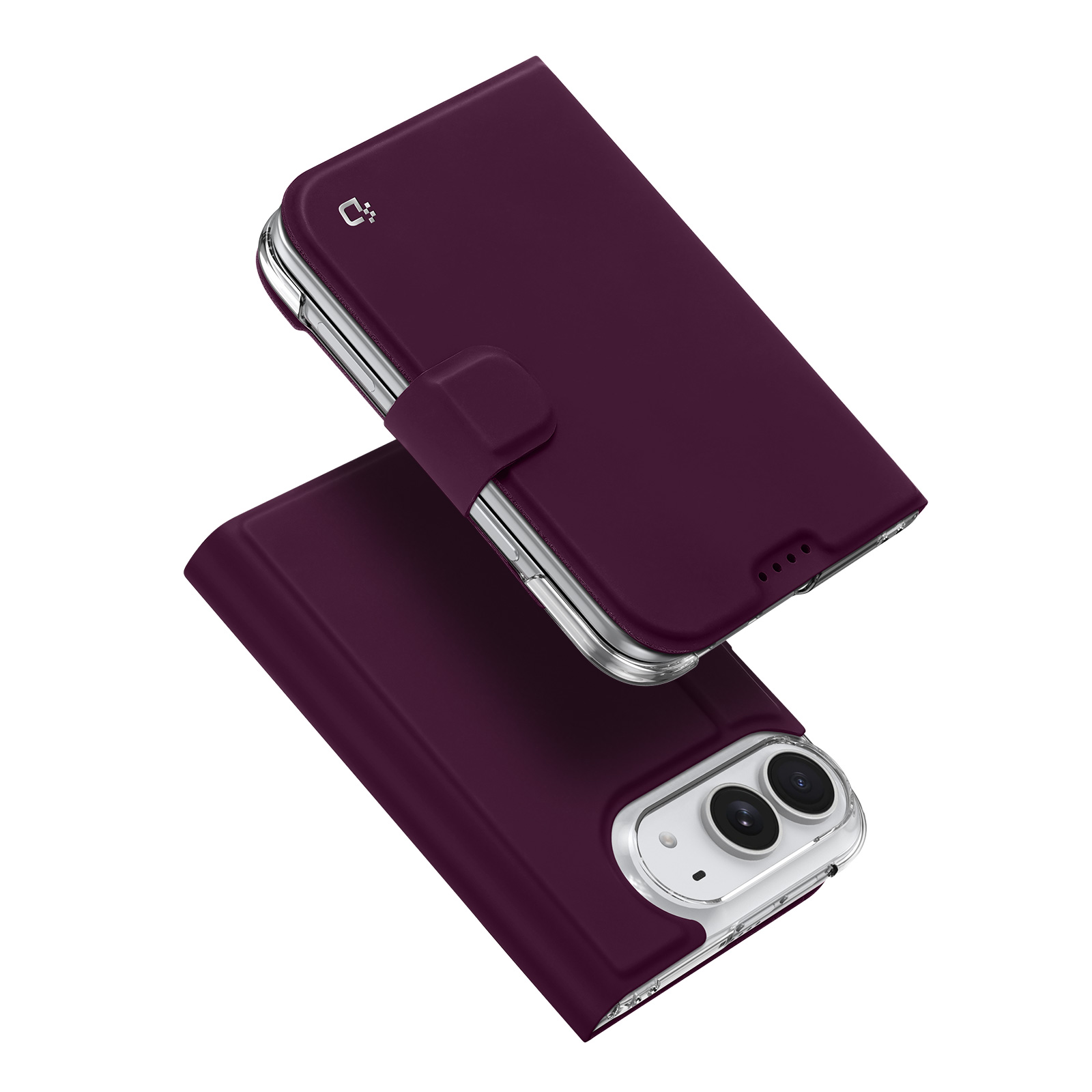 DUX DUCIS for iPhone Duo Skin Pro Series Case Leather Stand Cover Card Holder - Dark Cherry