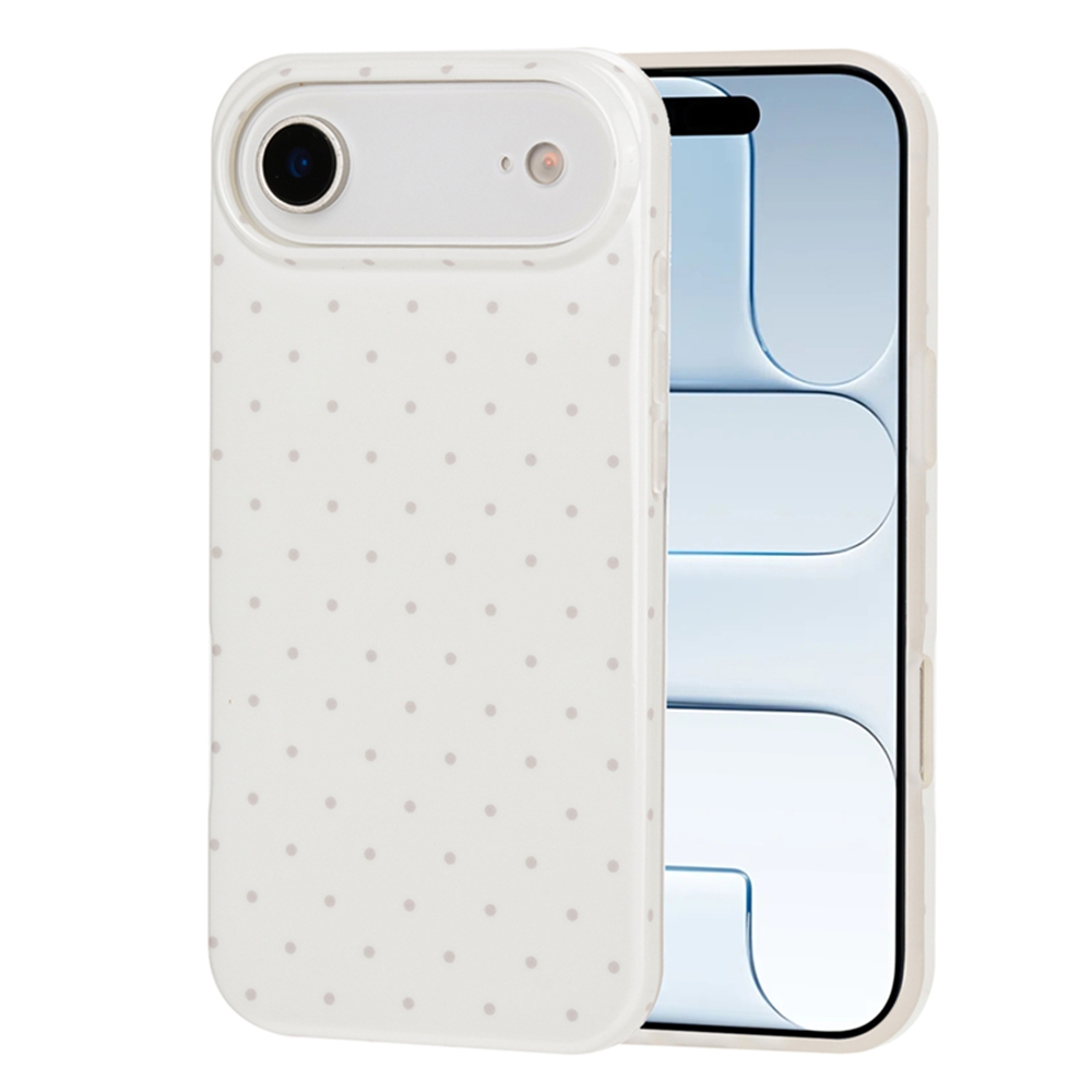 For iPhone Air Case IMD Polka Dot TPU Anti Drop Phone Cover - White