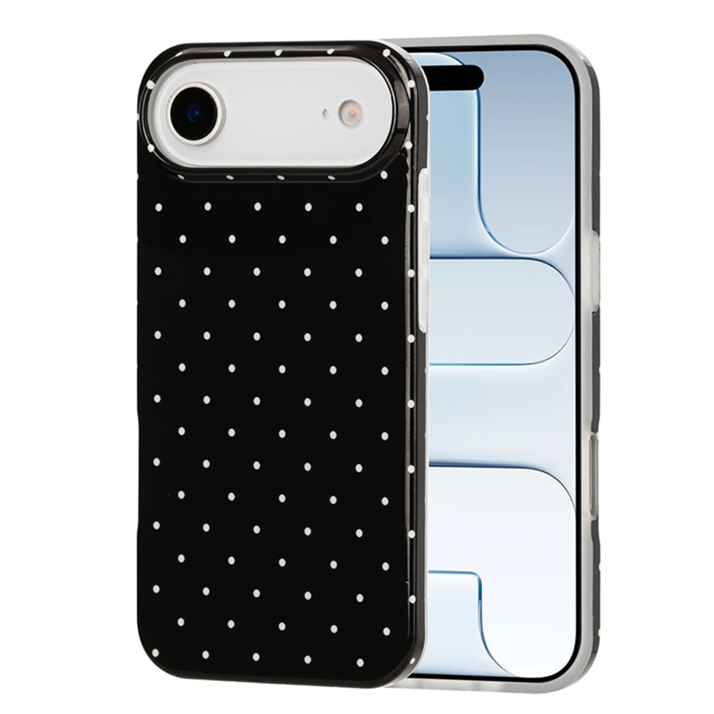 For iPhone Air Case IMD Polka Dot TPU Anti Drop Phone Cover - Black