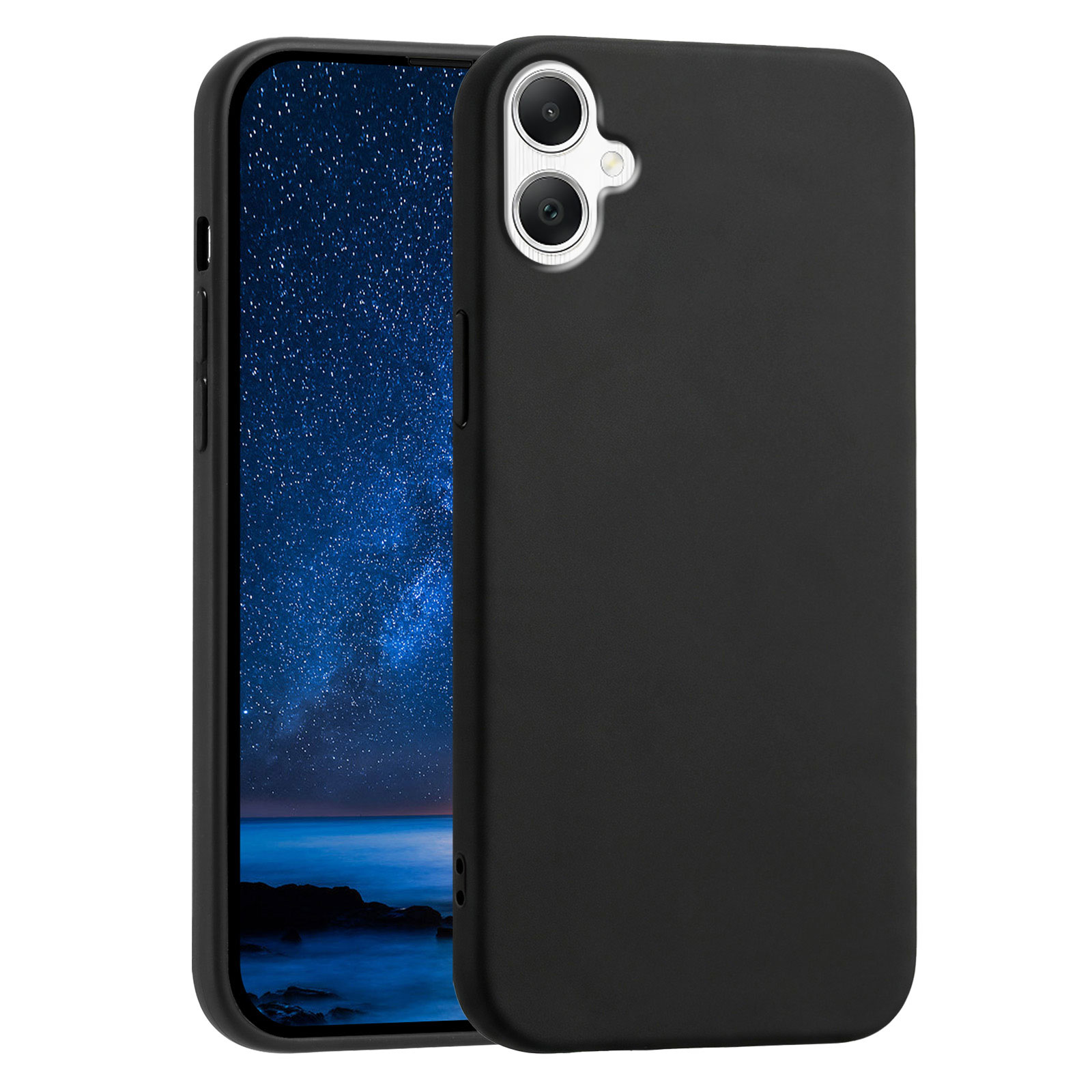 For Samsung Galaxy A06 4G / Galaxy A06 5G / Galaxy A07 4G / Galaxy A07 5G / Galaxy A08 4G / Galaxy F07 4G / Galaxy M07 4G / Galaxy M17e 5G / Galaxy A08 5G Case Soft TPU Anti-Drop Non-Slip Texture Phone Cover - Black