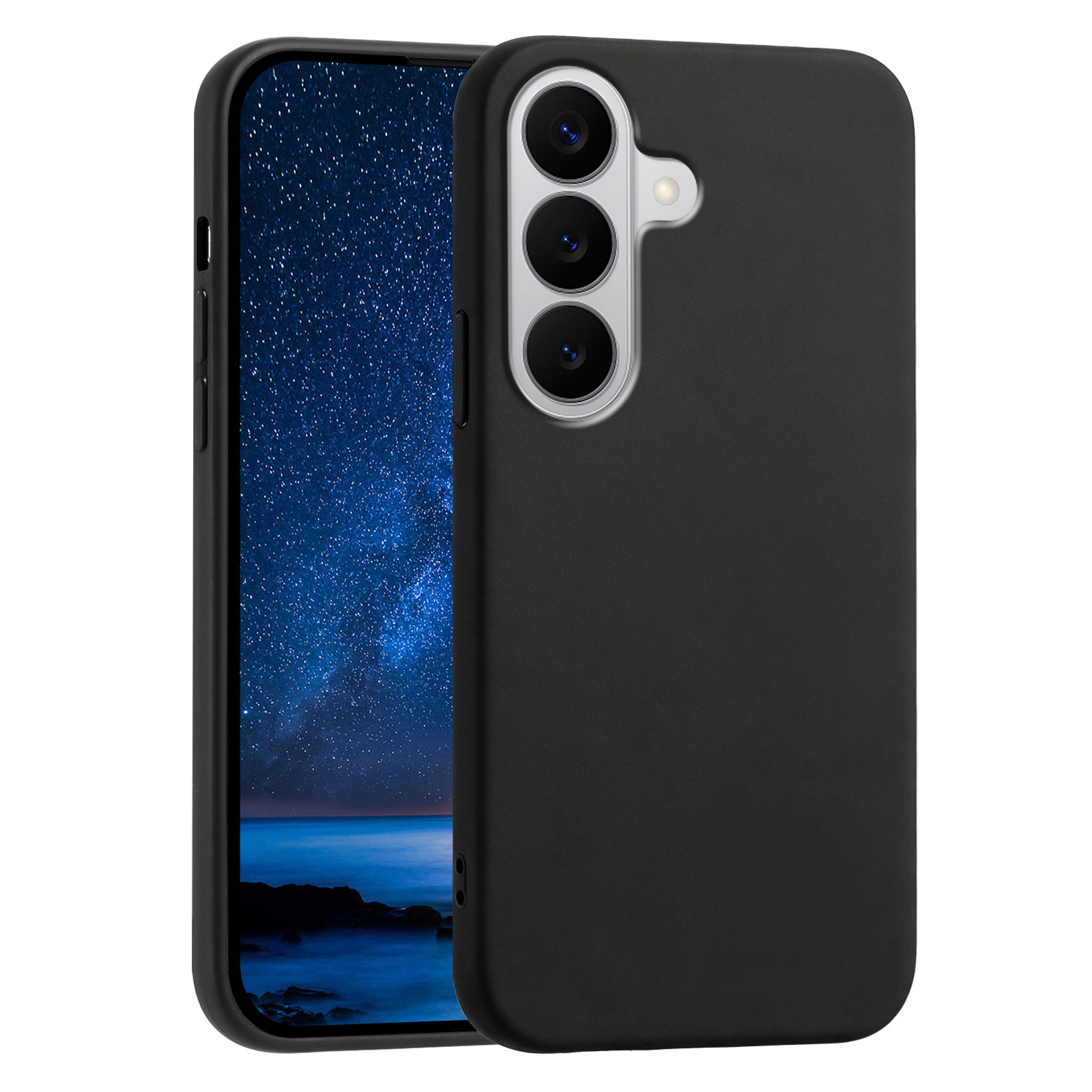 For Samsung Galaxy M47 5G / Galaxy A27 5G Case Soft TPU Anti-Drop Non-Slip Texture Phone Cover - Black
