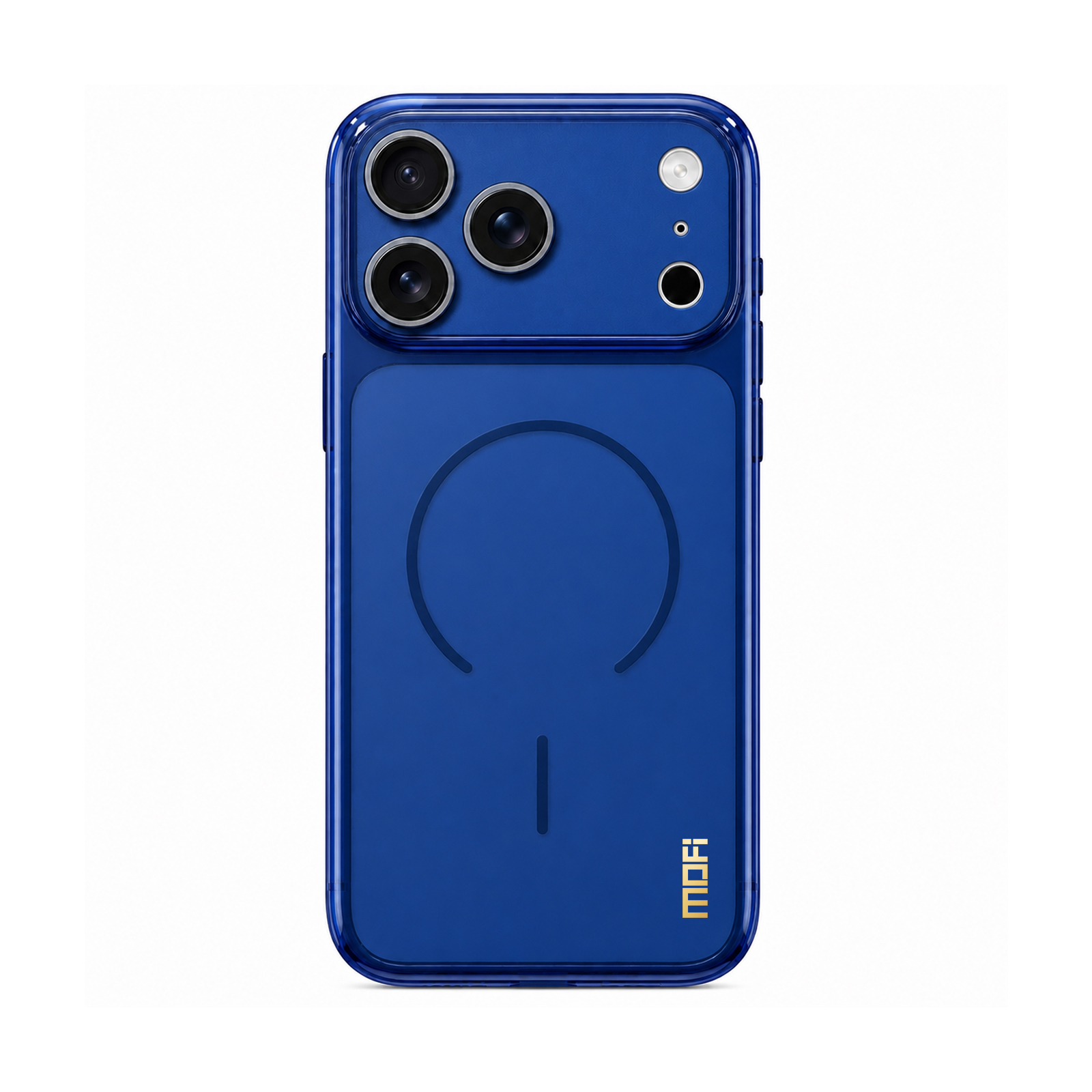 MOFI for iPhone 18 Pro Max Simple Series Matte Translucent TPU Full-Cover Phone Case with Mirror Film - Blue