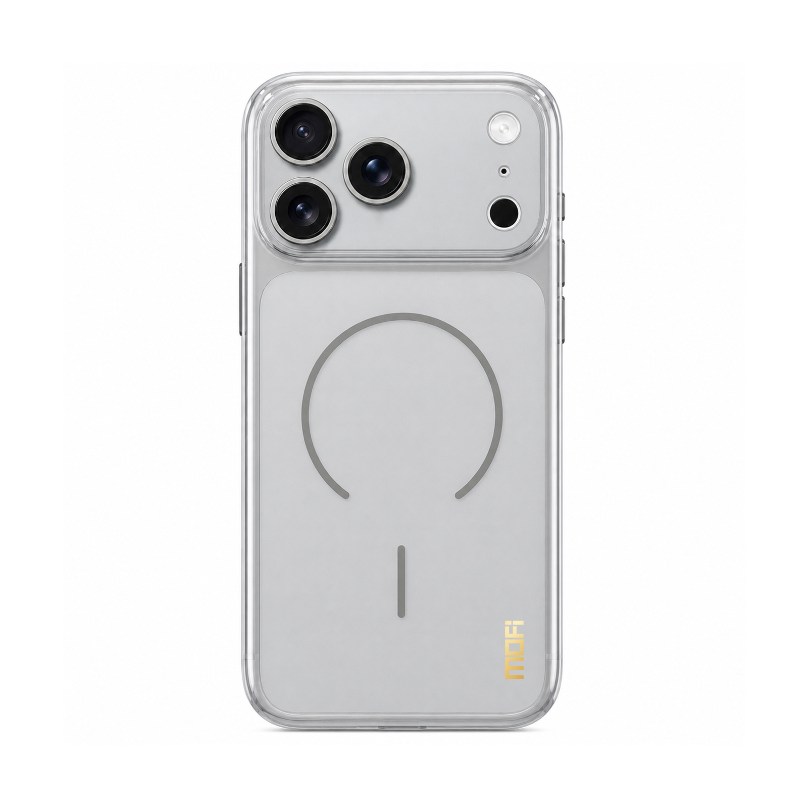 MOFI for iPhone 18 Pro Simple Series Matte Translucent TPU Full-Cover Phone Case with Mirror Film - Gray