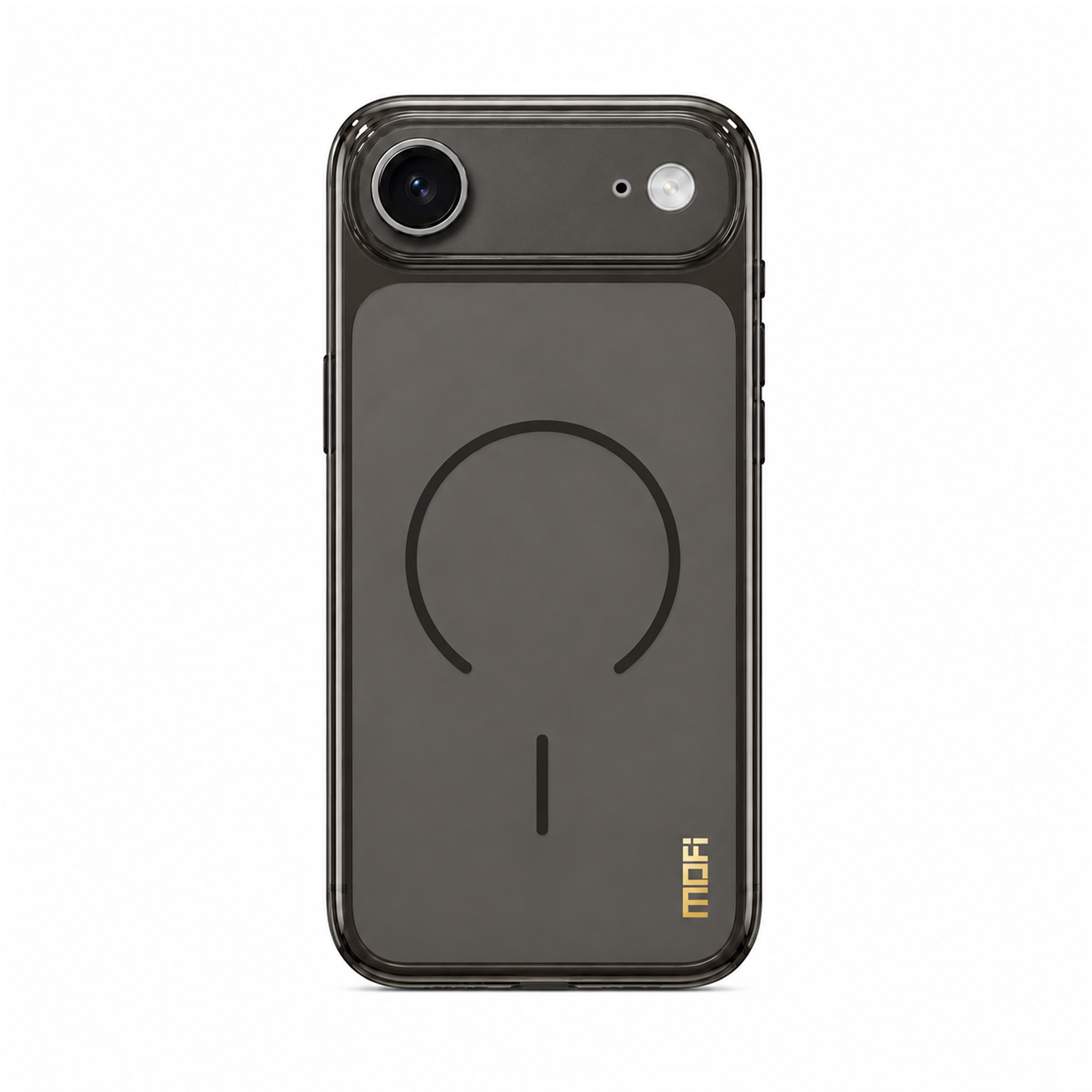 MOFI for iPhone Air Simple Series Matte Translucent TPU Full-Cover Phone Case with Mirror Film - Black