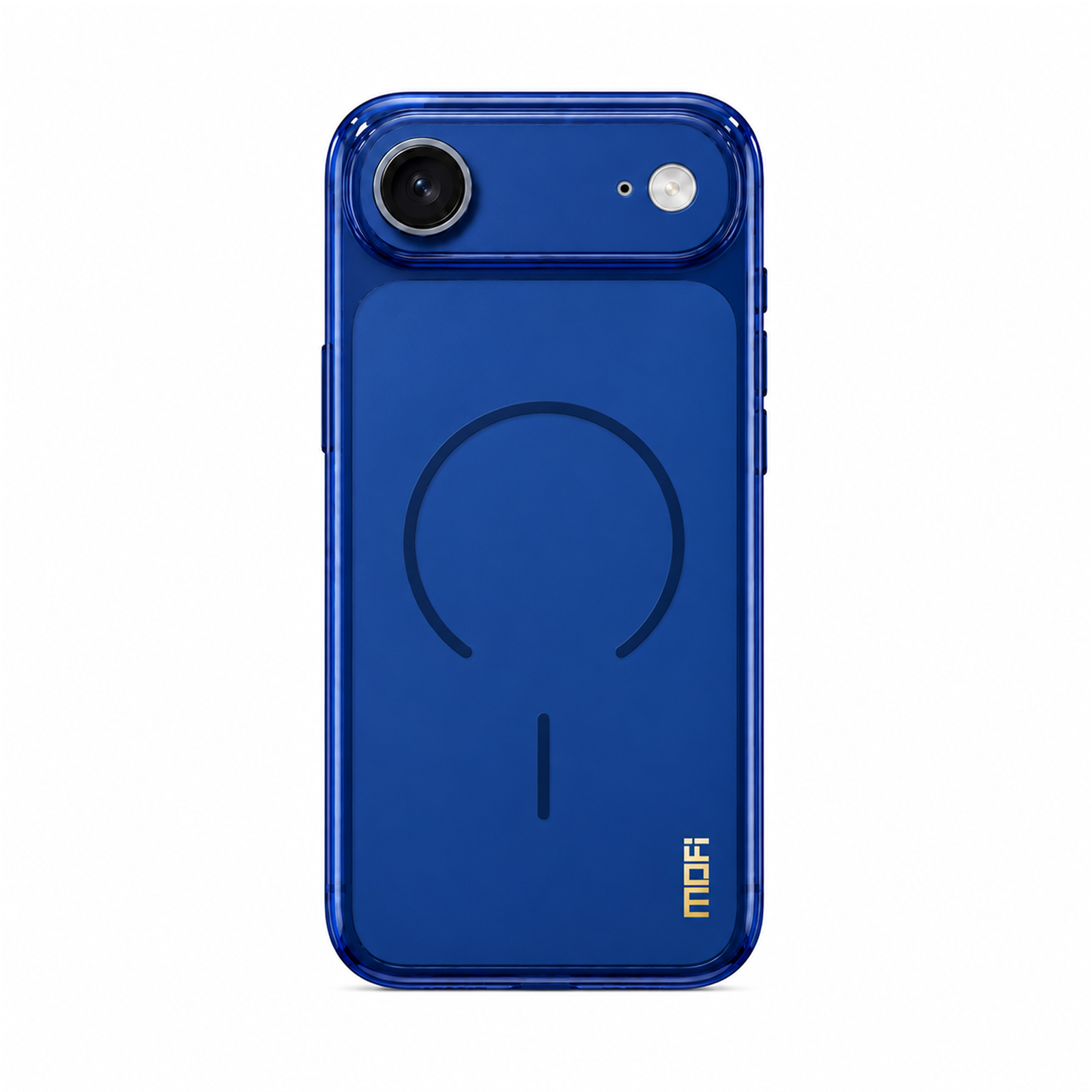 MOFI for iPhone Air Simple Series Matte Translucent TPU Full-Cover Phone Case with Mirror Film - Blue