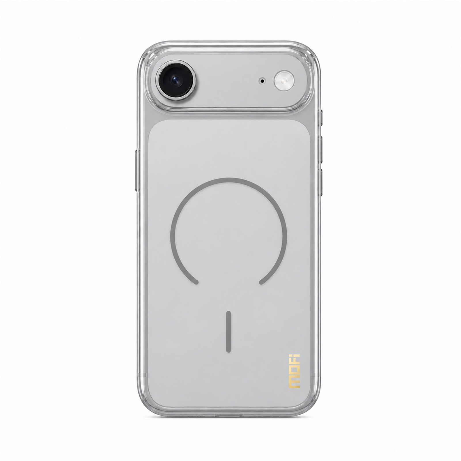 MOFI for iPhone Air Simple Series Matte Translucent TPU Full-Cover Phone Case with Mirror Film - Gray