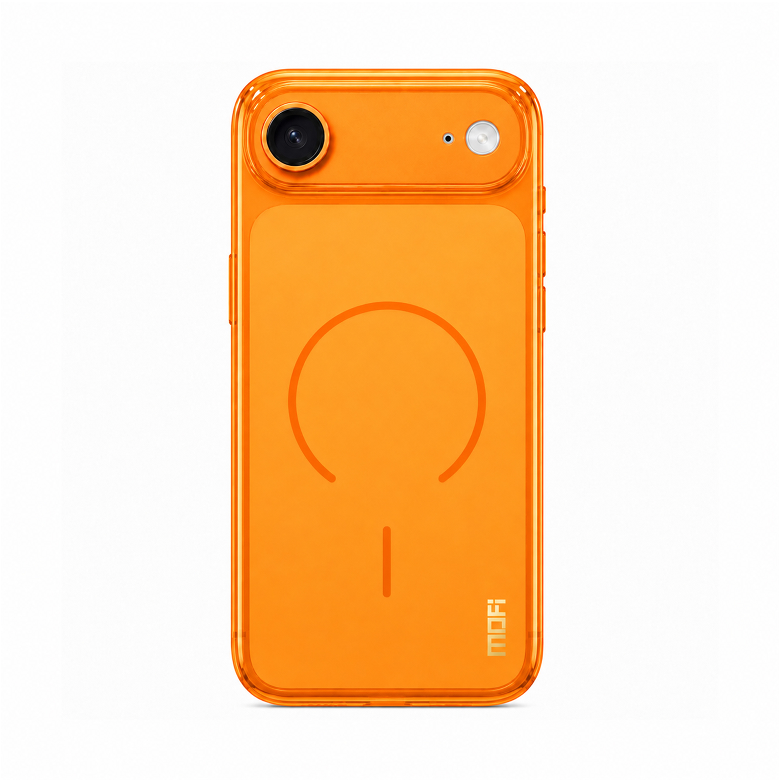 MOFI for iPhone Air Simple Series Matte Translucent TPU Full-Cover Phone Case with Mirror Film - Orange