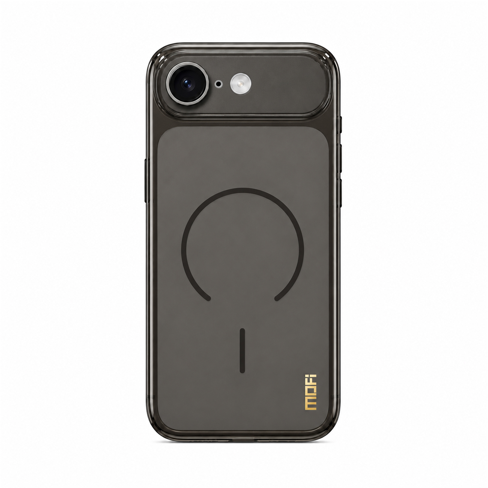 MOFI for iPhone 17e / iPhone 16e Simple Series Matte Translucent TPU Full-Cover Phone Case with Mirror Film - Black