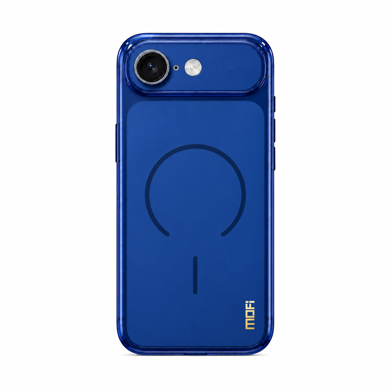 MOFI for iPhone 17e / iPhone 16e Simple Series Matte Translucent TPU Full-Cover Phone Case with Mirror Film - Blue