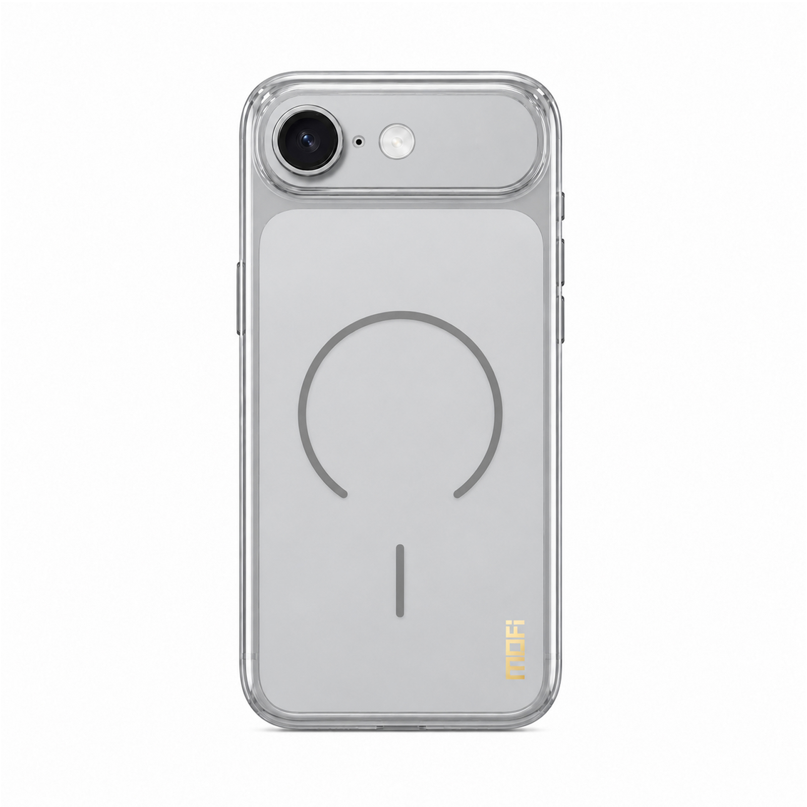 MOFI for iPhone 17e / iPhone 16e Simple Series Matte Translucent TPU Full-Cover Phone Case with Mirror Film - Gray