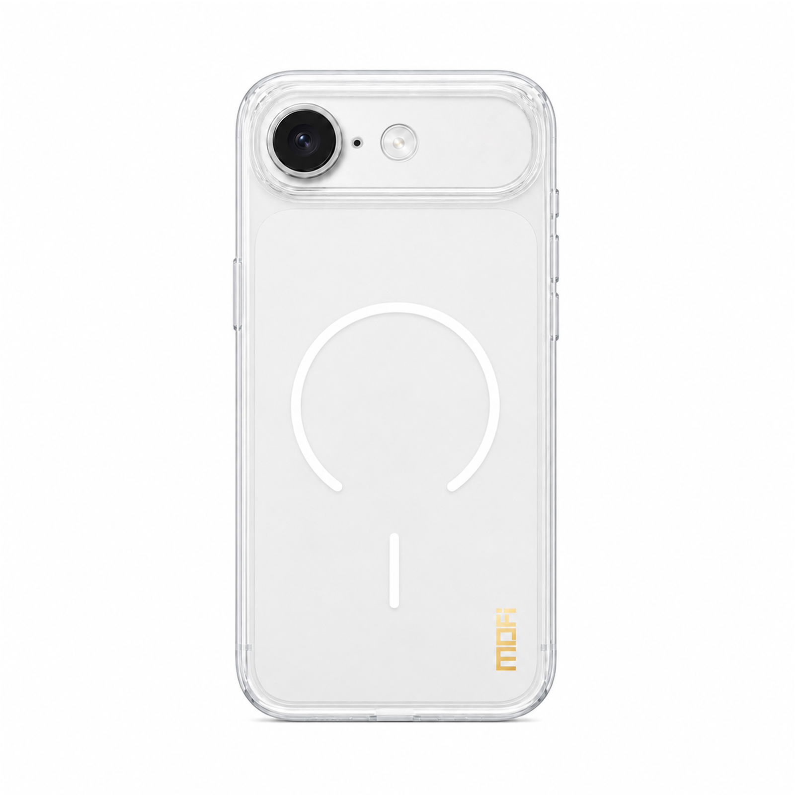 MOFI for iPhone 17e / iPhone 16e Simple Series Matte Translucent TPU Full-Cover Phone Case with Mirror Film - White