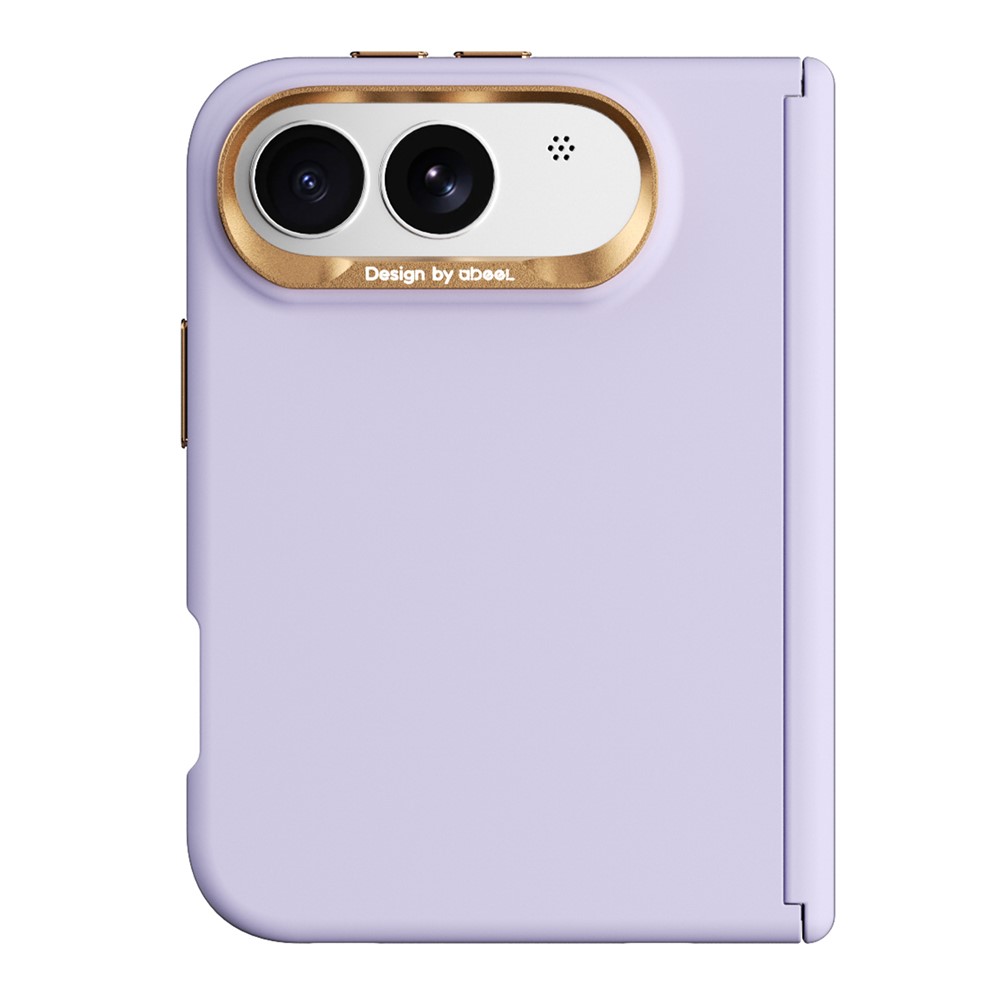 ABEEL For iPhone Duo Magnetic Case Liquid Silicone Skin Feel PC Phone Cover - Lilac Purple