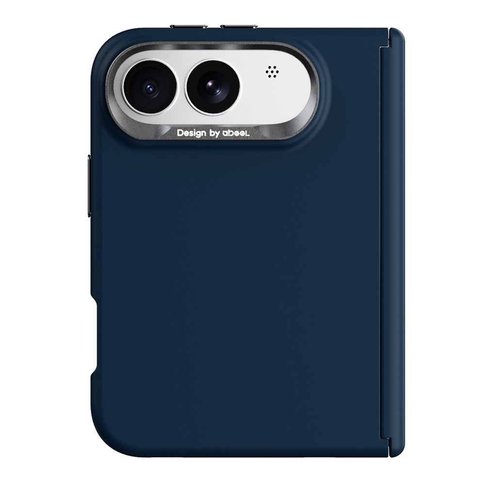 ABEEL For iPhone Duo Magnetic Case Liquid Silicone Skin Feel PC Phone Cover - Dark Blue