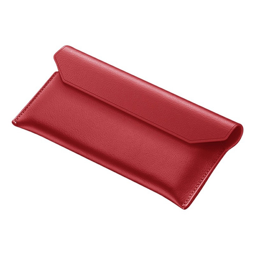 Envelope Style Case for Google Pixel 11 Pro Fold  /  10 Pro Fold  /  9 Pro Fold 5G Magnetic Closure Genuine Cow Leather Anti Drop Phone Cover - Red