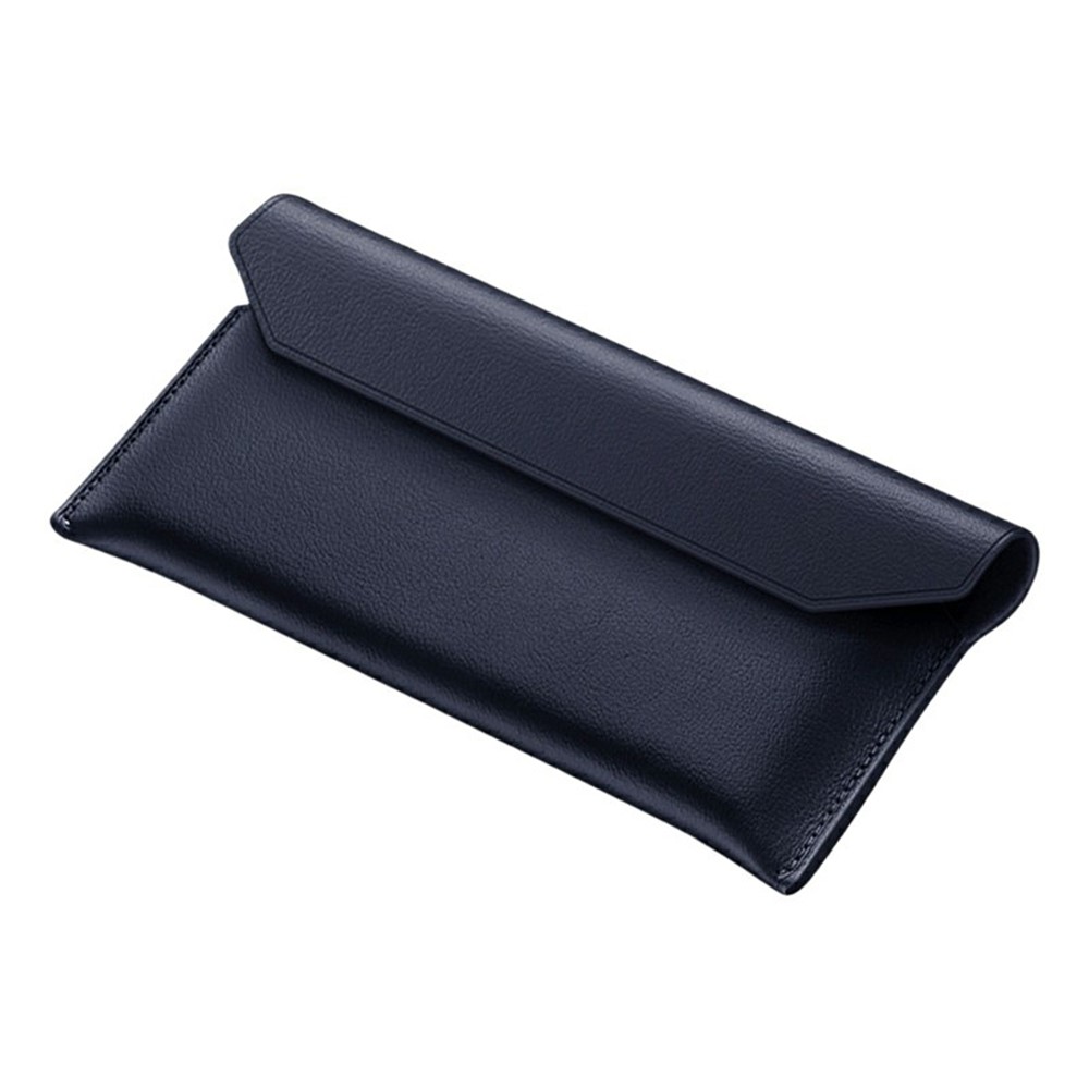 Envelope Style Case for Google Pixel 11 Pro Fold  /  10 Pro Fold  /  9 Pro Fold 5G Magnetic Closure Genuine Cow Leather Anti Drop Phone Cover - Blue
