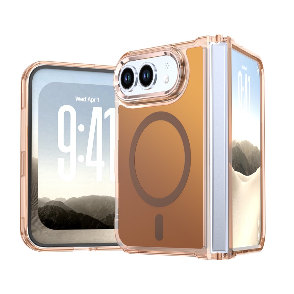 For iPhone Duo Magnetic Case Cute Fluorescent Design TPU Phone Back Cover - Rose Gold