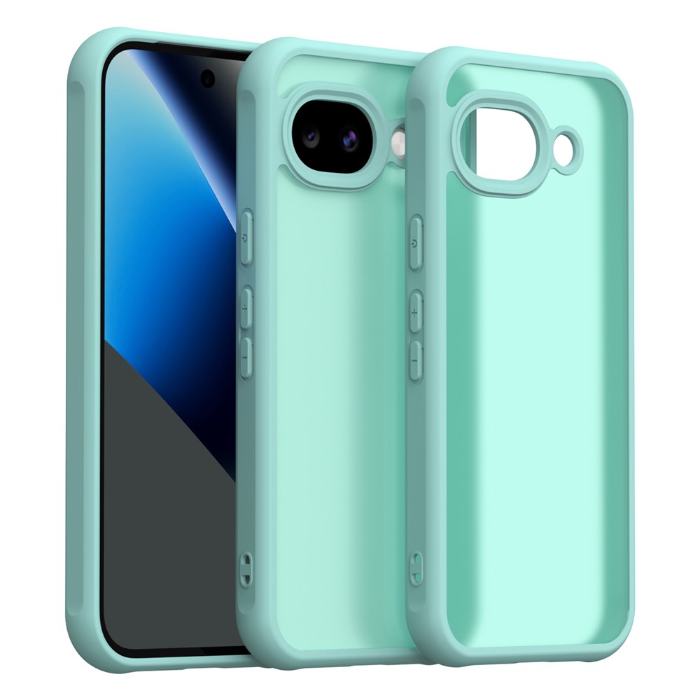For Google Pixel 11a Case Frosted Translucent PC + TPU Phone Back Cover - Light Green
