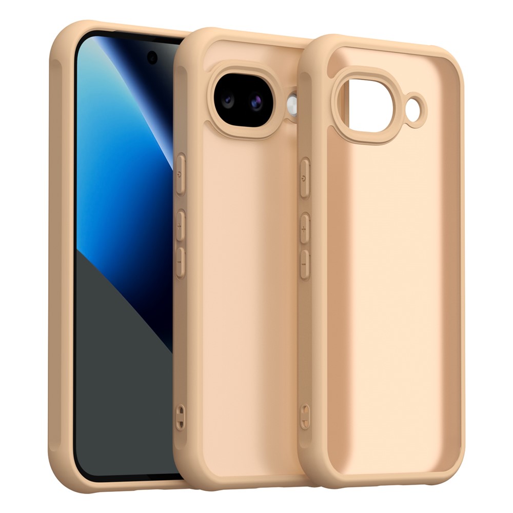 For Google Pixel 11a Case Frosted Translucent PC + TPU Phone Back Cover - Orange