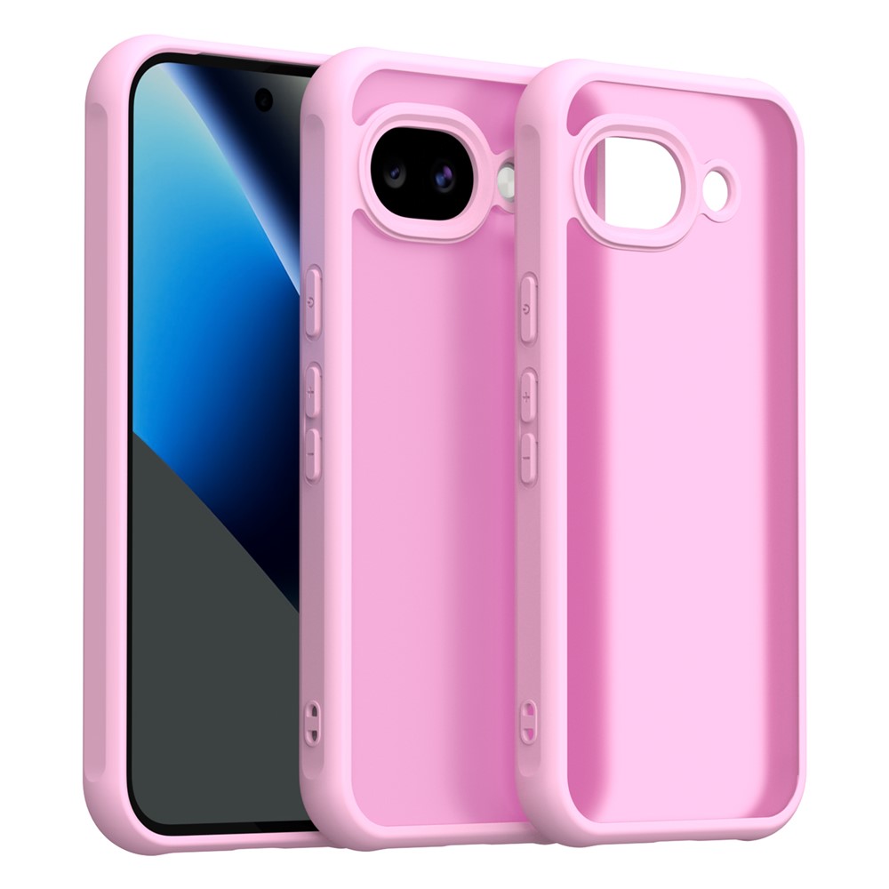 For Google Pixel 11a Case Frosted Translucent PC + TPU Phone Back Cover - Light Purple