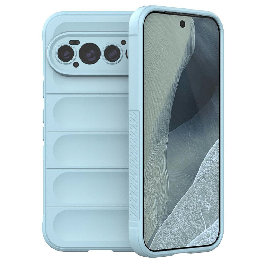 For Google Pixel 11 Pro Phone Case Anti-Drop Soft TPU Rugged Back Cover - Baby Blue