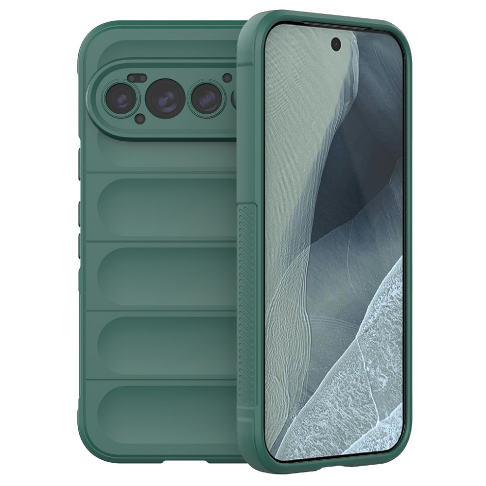 For Google Pixel 11 Pro Phone Case Anti-Drop Soft TPU Rugged Back Cover - Green
