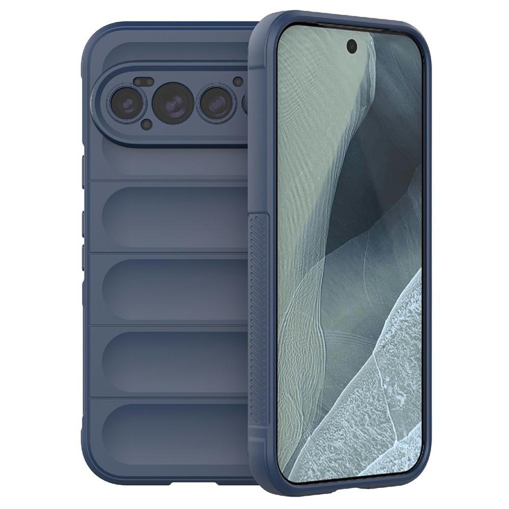 For Google Pixel 11 Pro Phone Case Anti-Drop Soft TPU Rugged Back Cover - Dark Blue