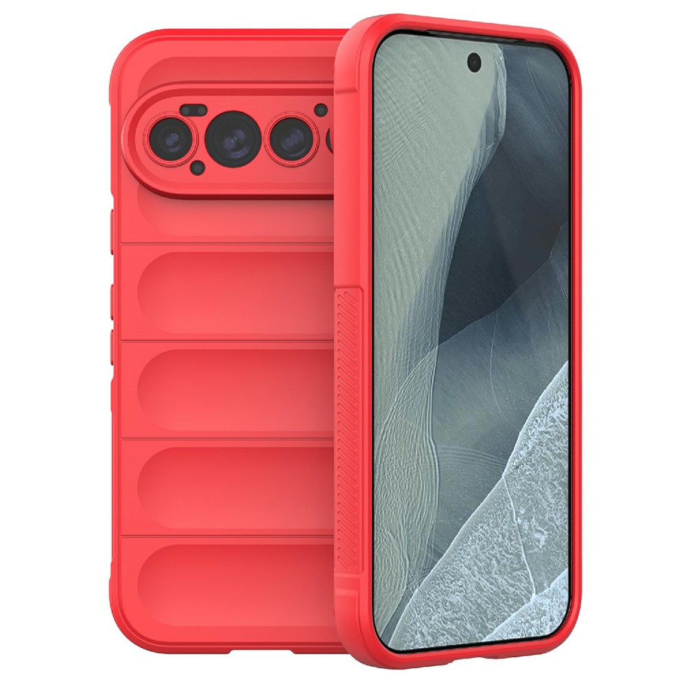 For Google Pixel 11 Pro Phone Case Anti-Drop Soft TPU Rugged Back Cover - Red